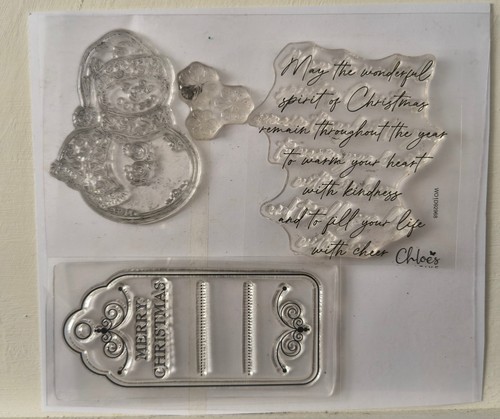 Christmas themed clear - clear, stamp