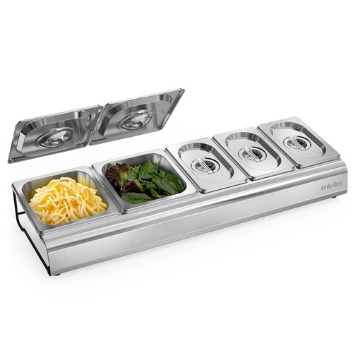 Pizza topping station - topping,