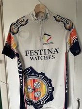 Festina Watches Vintage Cycling Jersey Retro Size Small