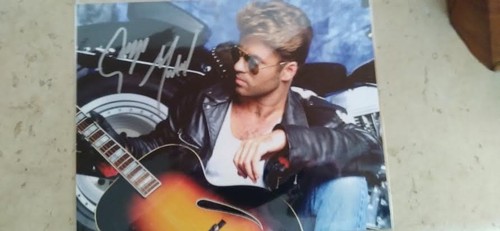 Stunning george michael signed - george,