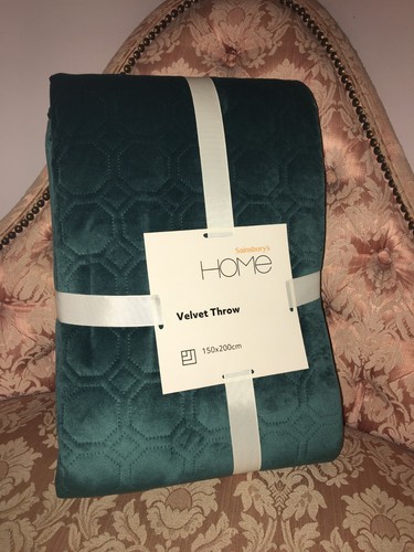 Sainsburys home velvet throw - home,