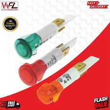 LINCAT NE43 GREEN/Amber/Red NEON INDICATOR LAMP 250V 120°C 10mm HOLE PANEL MOUNT