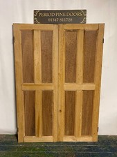 CP155 (42 1/4 x 59 3/4) Pair of Old  vintage Victorian Pine Cupboard Doors