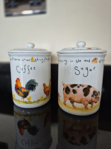 Tea sugar canisters - &,