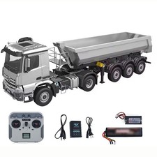 KABOLITE 5801 RTR 1:14 4WD RC Tractor Truck W/3-Axle Electric Dump Trailer Sound
