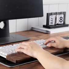 Walnut wooden keyboard wrist - wooden,
