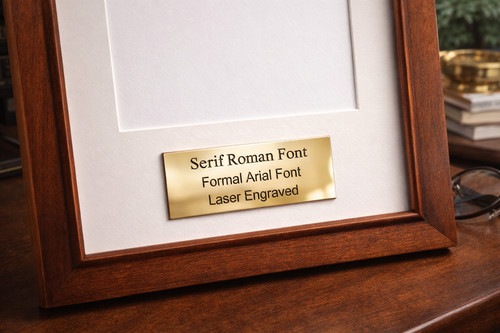 Engraved brass name plate - engraved,