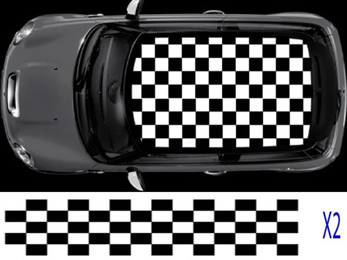 Mini chequered flag roof - flag,