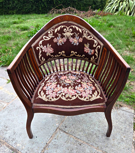 Edwardian art nouveau armchair - edwardian,