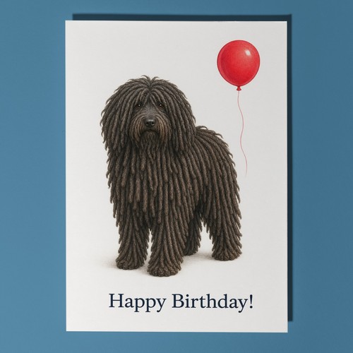 Hungarian puli personalised - hungarian,