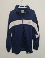 Vintage Retro Adidas 90's Navy Full Zip Poppers Track Jacket Size XL See desc