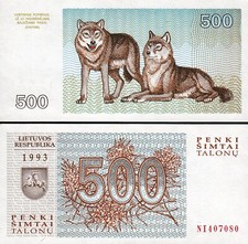 Lithuania 500 Talonu 1993