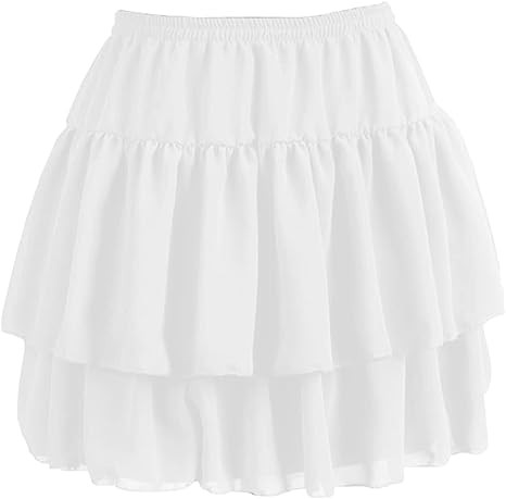 Women flared short skirts - short,
