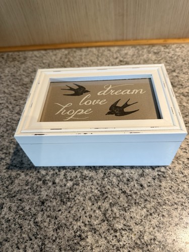 White wooden 18x12cm - white,