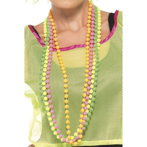 Neon 80s beads - neon, necklace