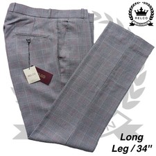 Relco Prince Of Wales Sta Press Trousers LONG LEG Mod Retro Stay Pressed Prest