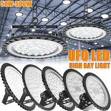 LED High Bay Light 50/100/200/300/500W Low Bay UFO Warehouse Industrial Lights