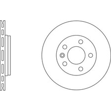 2x Brake Discs Vented For VW