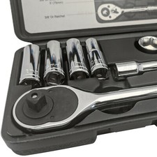 Hilka 21pc Metric Socket Set with Ratchet Wrench Ext Bars Deep & Shallow Sockets