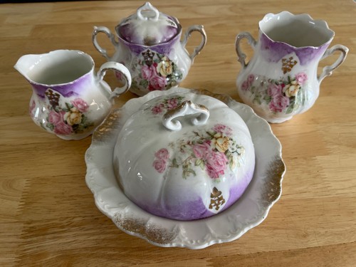 Antique german floral - floral, tea