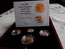 1995 gold proof sovereign set