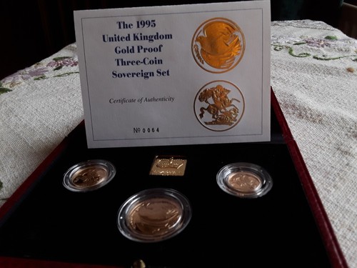 1995 gold proof - , set