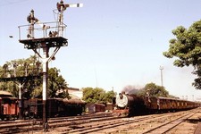 6 x 35mm RAILWAY SLIDES: INDIAN RAILWAYS STEAM @ JAIPUR 1988