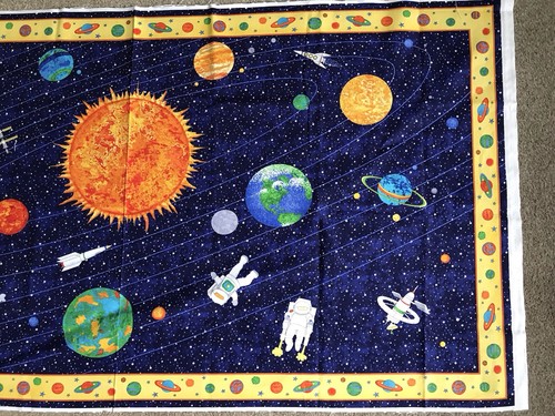 Space fabric quilt panel for - fabric,