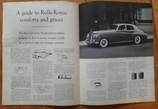 1961 American ROLLS ROYCE SILVER CLOUD II car brochure. USA very rare catalogue