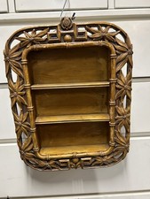 Antique Asian Shelf Rattan