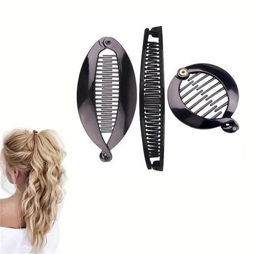 3pcs banana hair clips fish - banana,