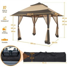 Pop Up Garden Gazebo Tent w/ 4