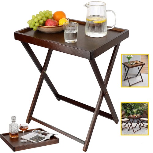 Wooden folding side table - wooden,