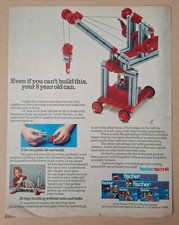 Fischer Technik Original UK Press Advert 1976