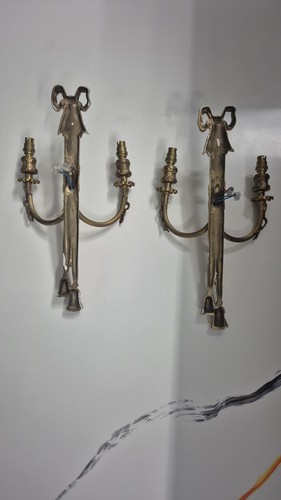 Pair antique wall sconces - antique,