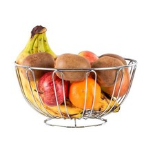Chrome Fruit Bowl Round Shape