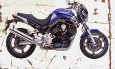Yamaha BT1100 Bulldog 2002 Aged Vintage Photo Print A4 Retro poster