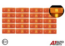 20 Pcs 12v Led Orange Amber