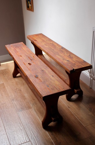 Pair rustic wooden - pair, of