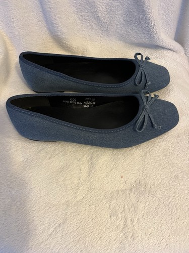 Lady denim low heel - denim,
