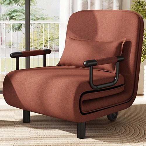Brown convertible sofa - 3, in