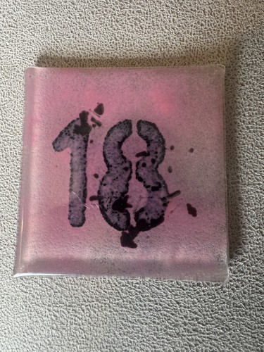 Handmade fused glass coaster - handmade,
