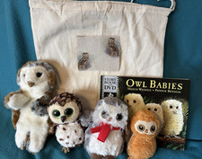 Owl babies storysack, book with dvd, 3 soft toys, 1 puppet, EYFS, VGC, free P