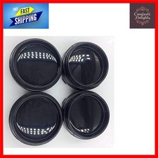 Set of 4 Black Alloy Wheel Center Caps 65mm Compatible with Rays Volk Racing