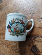 Vintage First World War Small Peace  Mug From  1919 Grey