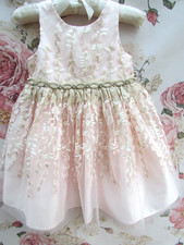 Pink Gold Jewelled Party Occasion Dress Couture Princess 3-4 Years - Worn Once