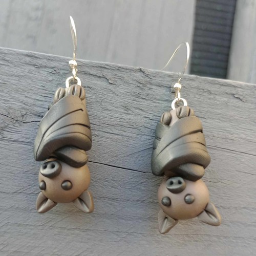 Bat halloween earrings - halloween, 5cm