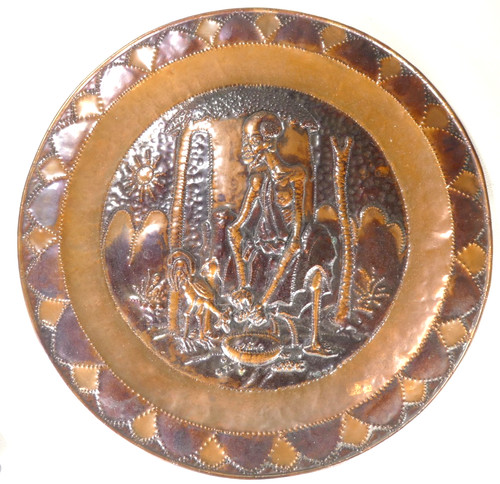 Large copper african wall - african,