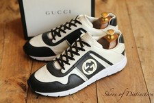 Gucci GG Black White Leather