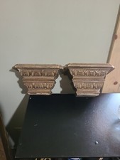Pair Or 2 Vintage Hand Carved
